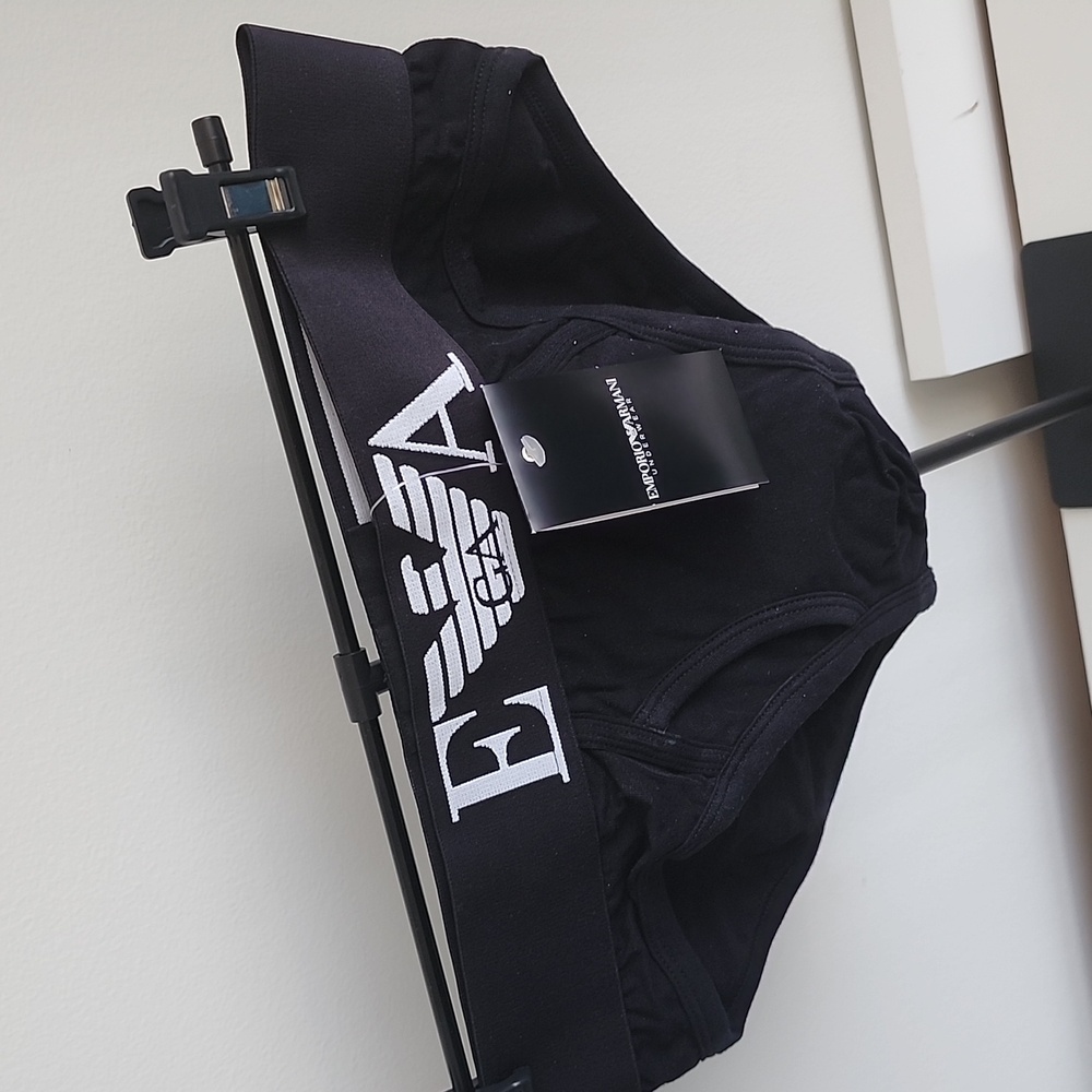 Emporio Armani Black Hip Briefs